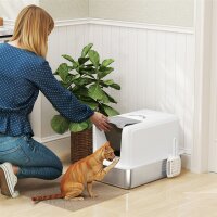 Katzentoilette, Wanne aus Edelstahl, Filter, Schaufel,...