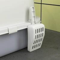 Katzenklo mit Deckel Katzentoilette mit Schaufel Bodenschublade Eingangspedal für Katzen bis 5 kg 40,5x52x39 cm Grau