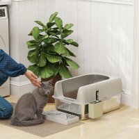 Katzentoilette, Katzenklo, Edelstahl, hohe Wände,...