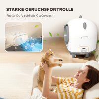 Selbstreinigende Katzentoilette mit App-Steuerung 80 L Geruchsbeseitigung für Mehrere Katzen