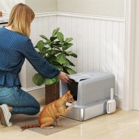 Katzentoilette, Wanne aus Edelstahl, Filter, Schaufel,...