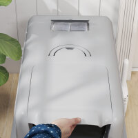 Katzentoilette, Wanne aus Edelstahl, Filter, Schaufel, für Katzen bis 6 kg, 40,5 x 60,5 x 41,5 cm, Grau/Silber