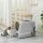 Katzenklo, Katzentoilette mit Deckel, Streuschaufel, vorne Eingang und ober Ausgang Edelstahl bis 8 kg