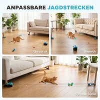 Automatisches/Ferngesteuertes Katzenspielzeug mit einstellbare Geschwindigkeit anpassbaren Laufwegen Schwarz