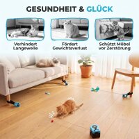 Automatisches/Ferngesteuertes Katzenspielzeug mit einstellbare Geschwindigkeit anpassbaren Laufwegen Schwarz