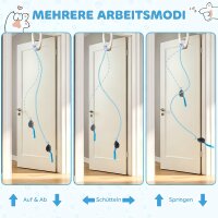 Interaktives Katzenspielzeug USB-Aufladbare Türhängende Hüpfende Maus für Katzen, 24,1 x 13,8 x 6,6 cm Weiß