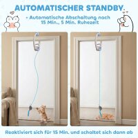 Interaktives Katzenspielzeug USB-Aufladbare Türhängende Hüpfende Maus für Katzen, 24,1 x 13,8 x 6,6 cm Weiß
