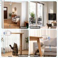 Interaktives Katzenspielzeug USB-Aufladbare Türhängende Hüpfende Maus für Katzen, 24,1 x 13,8 x 6,6 cm Weiß