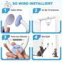 Interaktives Katzenspielzeug USB-Aufladbare Türhängende Hüpfende Maus für Katzen, 24,1 x 13,8 x 6,6 cm Weiß