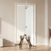 Interaktives Katzenspielzeug USB-Aufladbare Türhängende Hüpfende Maus für Katzen, 24,1 x 13,8 x 6,6 cm Weiß