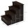 Haustiertreppe, für Hunde/Katzen, 4-stufig, Kurzplüsch, bis 30 kg, 40 x 59 x 54,2 cm, Dunkelbraun