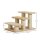 Tiertreppe Katzentreppe Hundetreppe 3 Stufen Treppe für Katze und Hunde Plüsch Creme 45 x 35 x 34 cm