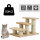 Tiertreppe Katzentreppe Hundetreppe 3 Stufen Treppe für Katze und Hunde Plüsch Creme 45 x 35 x 34 cm