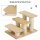 Tiertreppe Katzentreppe Hundetreppe 3 Stufen Treppe für Katze und Hunde Plüsch Creme 45 x 35 x 34 cm