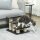 Hundetreppe 3 Stufen 34 cm Hoch Haustiertreppe für Hunde Katze Katzentreppe mit Kratzstamm Hunderampe Einstiegshilfe für Bett, Sofa, Couch Dunkelgrau