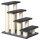 Katzentreppe 4-stufige Haustiertreppe 59 cm hoch Hundetreppe für Katzen aller Größen Hunderampe Einstiegshilfe für Bett, Sofa, Couch Grau