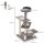 Kletterbaum Katzenbaum Spielbaum Katzenkratzbaum Treppe 5 Schichte Beige Grau 48,5 x 48,5 x 100 cm (LxBxH)