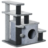 Kratzbaum, Tiertreppe, 4 Stufen, Spielball,...