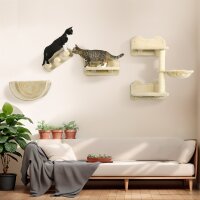 Kletterwand-Set für Katzen, 4-teilig, mit...