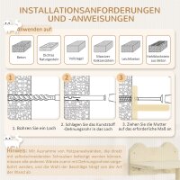 Kletterwand-Set für Katzen, 4-teilig, mit Katzentreppe, Hängematte, Plattform und Kratzbaum, Beige