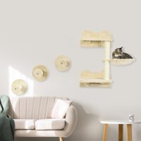 Kletterstufen, Kletterwand, Katzentreppe, 4-tlg, Set, mit...