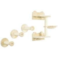 Kletterstufen, Kletterwand, Katzentreppe, 4-tlg, Set, mit...