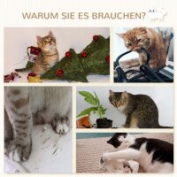 Kletterstufen, Kletterwand, Katzentreppe, 4-tlg, Set, mit Kratzbaum, Hängematte, grau+cremeweiß, 40 x 28 x 73cm