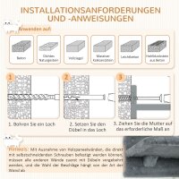 Kletterstufen, Kletterwand, Katzentreppe, 4-tlg, Set, mit Kratzbaum, Hängematte, grau+cremeweiß, 40 x 28 x 73cm