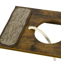 Katzentreppen-Set, Kletterwand, 8-teilig, bis 8 kg, robust, Braun/Cremeweiß