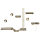 Katzentreppen-Set, Kletterwand, 8-teilig, bis 8 kg, robust, Braun/Cremeweiß