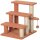 Kratzbaum, Haustiertreppe, 3 Stufen, Spielball, bis 5 kg, 45x40x48cm, Braun