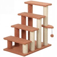 Haustiertreppe, Kratzbaum, 4-stufig, für Tiere bis 5...