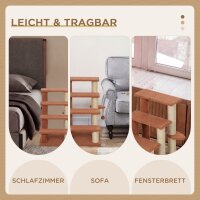 Haustiertreppe, Kratzbaum, 4-stufig, für Tiere bis 5 kg, 60x40x64cm, Braun