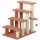 Haustiertreppe, Kratzbaum, 4-stufig, für Tiere bis 5 kg, 60x40x64cm, Braun