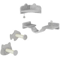 Katzentreppen-Set, 4-teilig, Kratzmöbel mit...