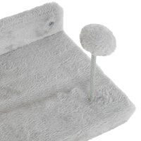 Katzentreppen-Set, 4-teilig, Kratzmöbel mit Sisal-Stufen, doppelter Plattform, Hellgrau/Cremeweiß
