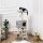 Kratzbaum 120 cm Katzenturm mit Höhle, Spielball, Sisalstämme, Plattform, Treppe, mehrstöckiger Katzenkratzbaum, Kletterbaum für Katzen, Hellgrau