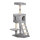 Kratzbaum 120 cm Katzenturm mit Höhle, Spielball, Sisalstämme, Plattform, Treppe, mehrstöckiger Katzenkratzbaum, Kletterbaum für Katzen, Hellgrau