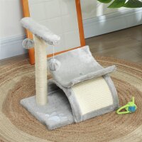Kratzbaum klein Katzenkratzbaum Spielbaum Kratzstamm für Katzen mit Spielball Braun 40 x 30 x 43 cm
