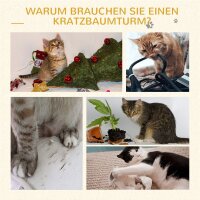 Kratzbaum mit Katzenhöhle Hängematte XXL Katzenbaum Kletterbaum Kletterbaum für Katzen Mehrstufiges Multiaktivitätszentrum Plüsch Braun 65 x 50 x 153 cm