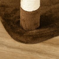 Kratzbaum mit Katzenhöhle Hängematte XXL Katzenbaum Kletterbaum Kletterbaum für Katzen Mehrstufiges Multiaktivitätszentrum Plüsch Braun 65 x 50 x 153 cm