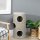 Kratztonne mit 3 Ebenen, inkl. Kratzfläche aus Sisalseil, Kratztonne für Katzen, 38 cm x 38 cm x 70 cm, Hellgrau