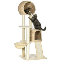 Kratzbaum, mit Katzenhaus, mehrere Plattformen,...