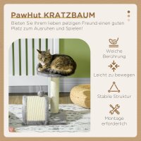 Kratzbaum 46 cm Kleiner Katzenturm mit Höhle, Spielball, Sisal-Seil, erhöhter Plattform, Katzenkratzbaum, Kletterbaum, für Katzen bis zu 4 kg, Grau