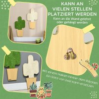 2er-Set Kratzbäume Kratzstämme, Kakteen-Design zur Befestigung an der Wand, 30 cm x 60 cm, Eiche+Weiß+Grün