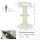Katzenbaum 91cm Spielbaum mit Katzenbett, Plattform Lammwolle Creme