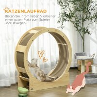 Katzenlaufrad 91 cm Katzenrad 91 cm mit Bremse, Kratzbrett, Eiche