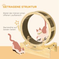 Katzenlaufrad 91 cm Katzenrad 91 cm mit Bremse, Kratzbrett, Eiche