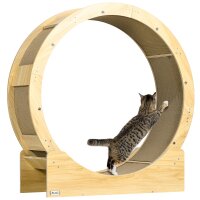 Katzenlaufrad 91 cm Katzenrad 91 cm mit Bremse, Kratzbrett, Eiche