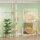 Deckenhoher Kratzbaum, Anti-Kipp-Sicherung, Sisal-Seilpfosten, Holzwerkstoff, Eiche+Cremeweiß